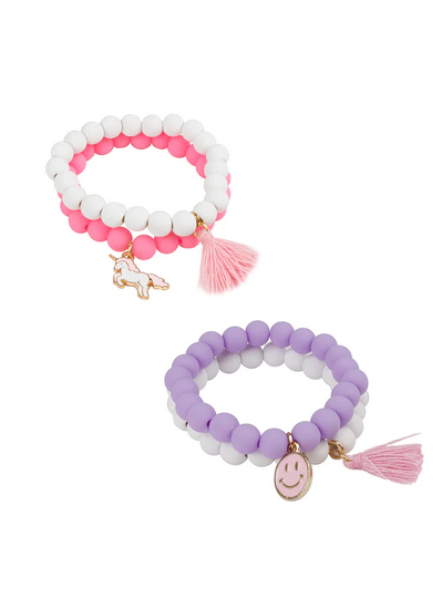 Pretty Pastel Soft Touch Bracelet 2pc