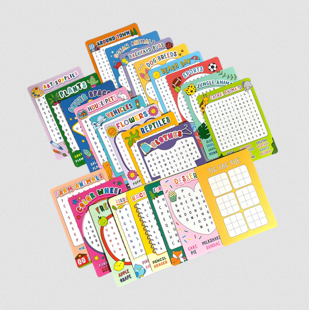 Activity Cards -  Word Search - Elegant Mommy