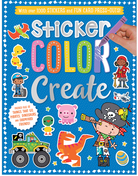 Sticker Color Create - Blue Activity Book