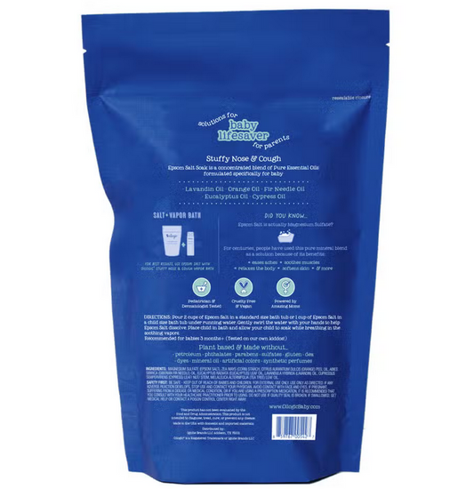 Stuffy Nose & Cough Essential Oil Epsom Salt Soak