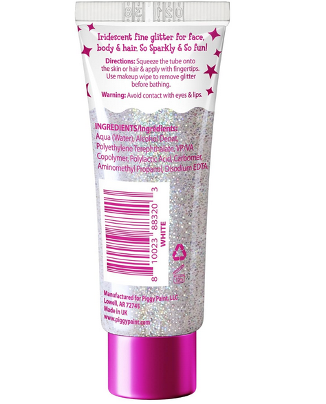 Super Sparkly Fine Glitter Gel - White
