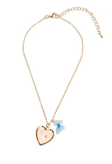 Butterfly Heart Locket Necklace