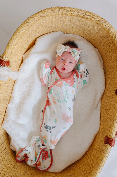 Farmstead Newborn Knotted Gown