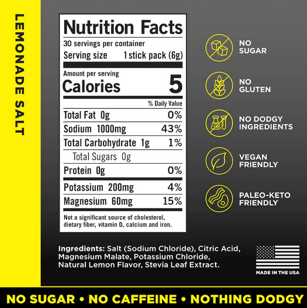 -LMNT Recharge Lemonade Salt