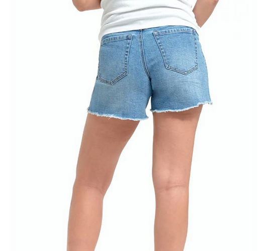 5" Maternity D.A.D Jean Shorts w/ Bellyband in Jocelyn
