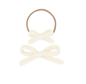 Crochet Bow - Ivory Headband