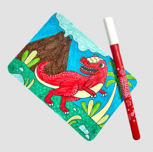 Undercover Art Hidden Pattern Coloring Activity Art Cards - Dinosaur