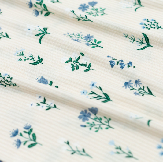 Morning Meadow Small Ribbed Zip Romper