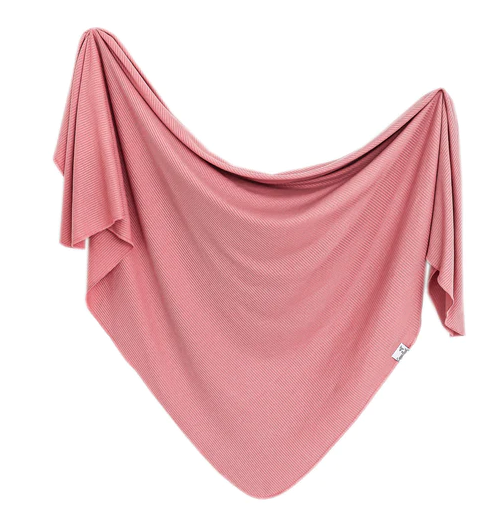 Rosewood Rib Knit Blanket Single - Elegant Mommy