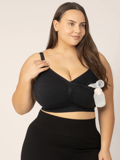 Sublime Hands Free Pumping / Nursing Bra Original (Black) - BUSTY