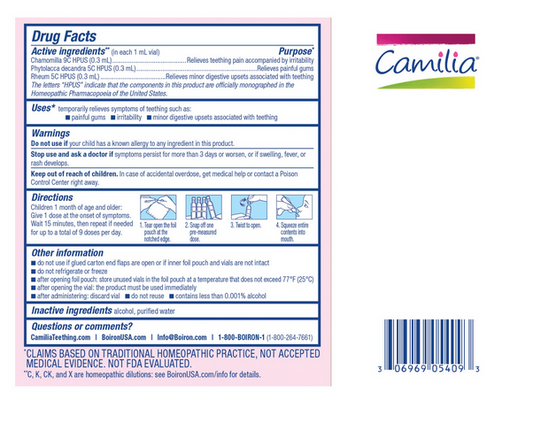 Boiron Camilia Teething Relief 30 liquid doses