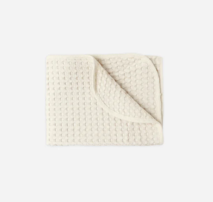 WAFFLE BABY BLANKET || NATURAL