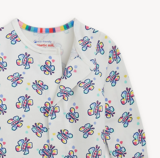 CLOUDSTRETCH FOOTIE 2 PACK BUTTERFLY MULTI