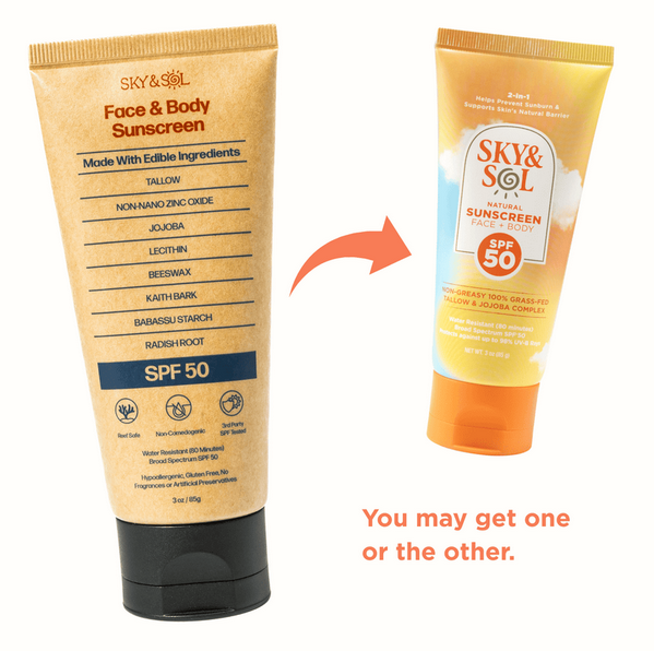 Sky + Sol Face / Body Sunscreen SPF 50