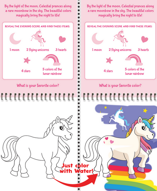 Color with water Unicorn