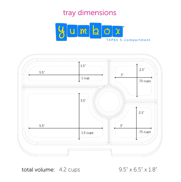 *Leakproof Yumbox Tapas Bali Aqua