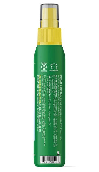 Badger Anti-Bug Shake & Spray, Organic Citronella Mosquito Repellent, DEET-Free, All-Natural Bug Spray 4 fl oz