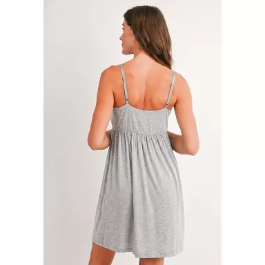 Maternity Nursing Dress & Robe Set-Heather Gray