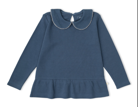 Organic Set- Navy Top + Indigo Blossom Bottom