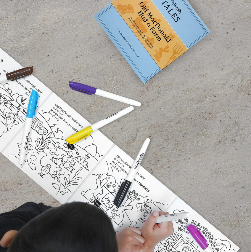 Tales Old MacDonald had a Farm Reusable Coloring Book