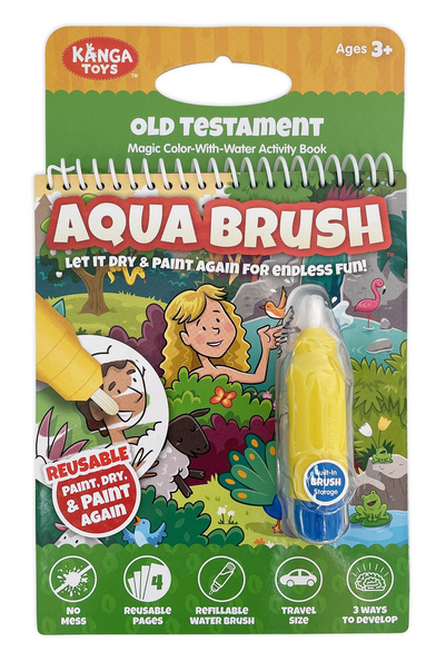 Old Testament #1 Aqua Brush Activity Book, Reusable Travel Activity