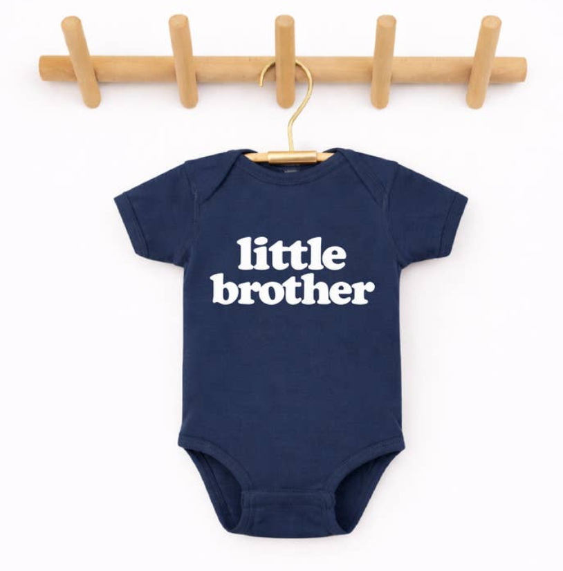 Little Brother Navy Onesie
