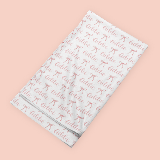 Sugar + Maple Stretchy Blanket | Ballerina Bows