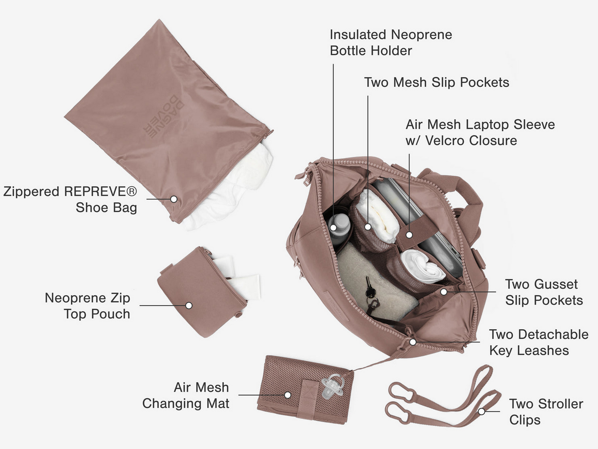 Indi Diaper Backpack in Onyx, Large