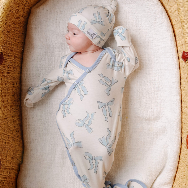 Daphne Bows Newborn Knotted Gown