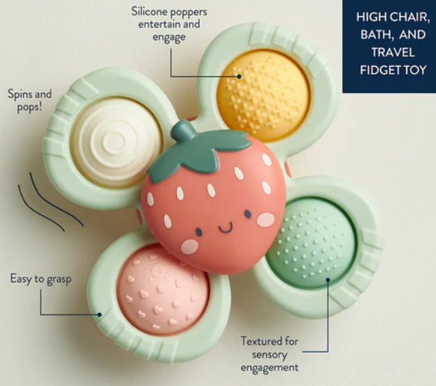 Itzy Strawberry Pop & Whirl Sensory Toy