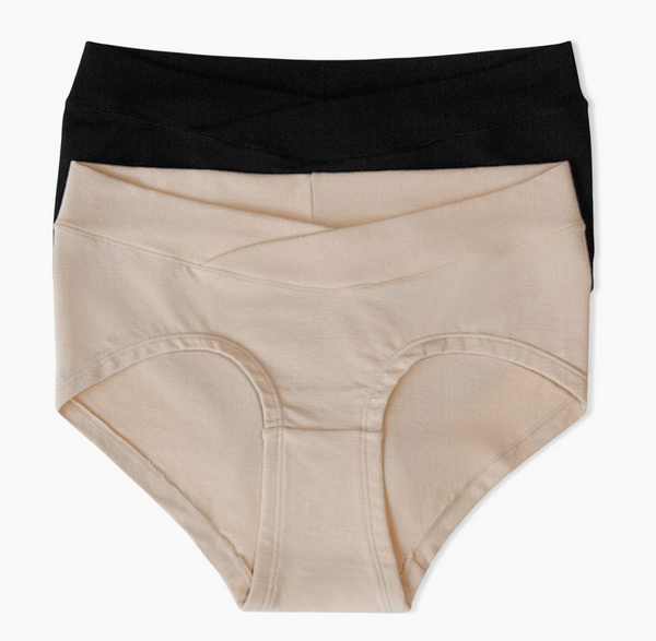 Bamboo Maternity Hipster Panties 2 Pack Neutrals