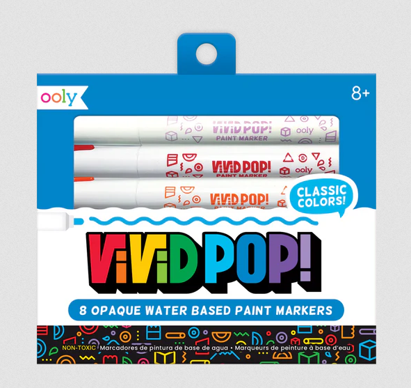 Vivid Pop! Water Based Paint Markers - Set of 8