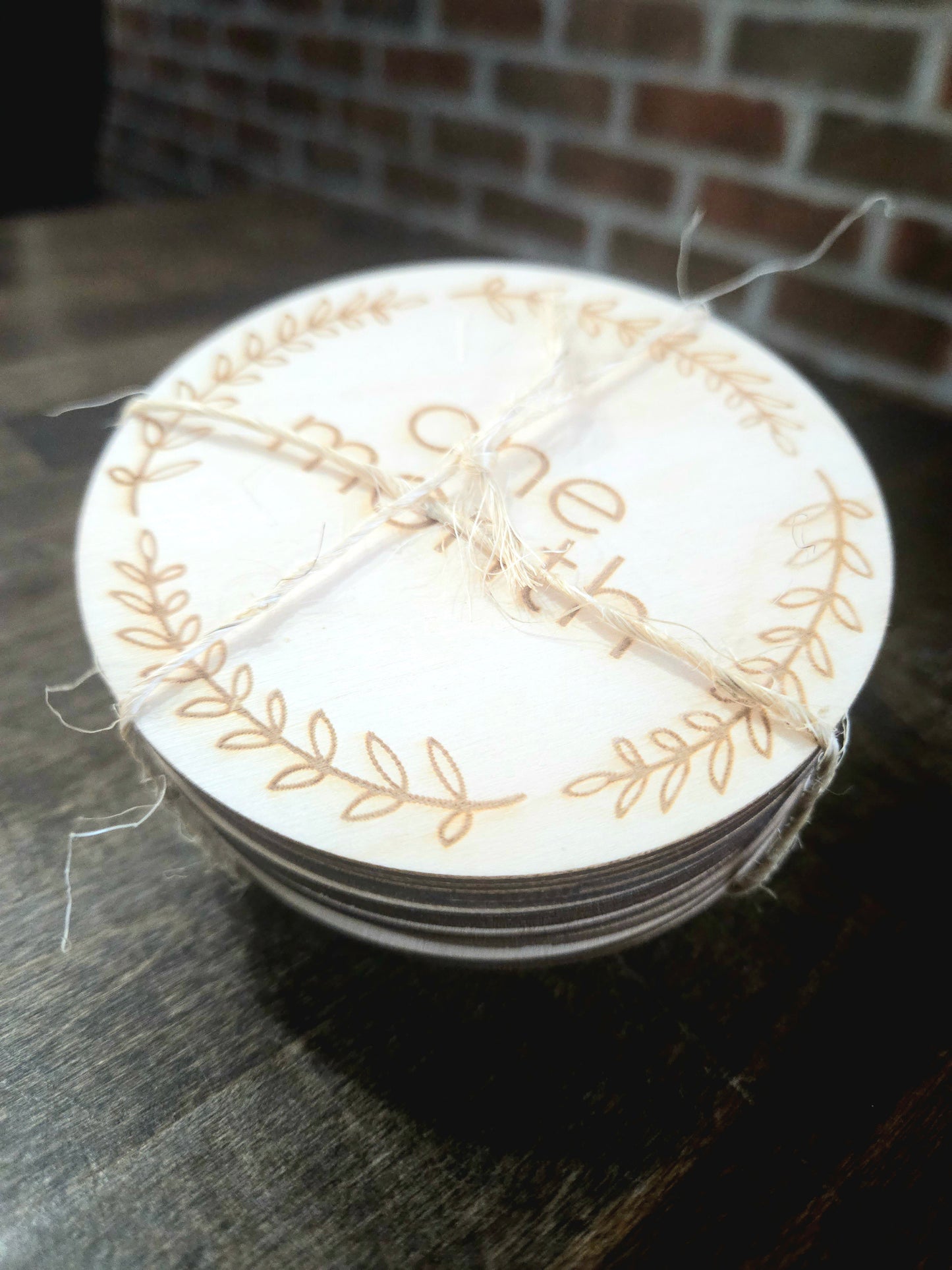 Wreath Wooden Monthly Milestone Plaques