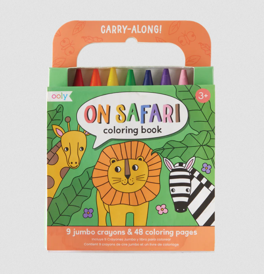 Carry-Along Coloring Book On Safari - Elegant Mommy