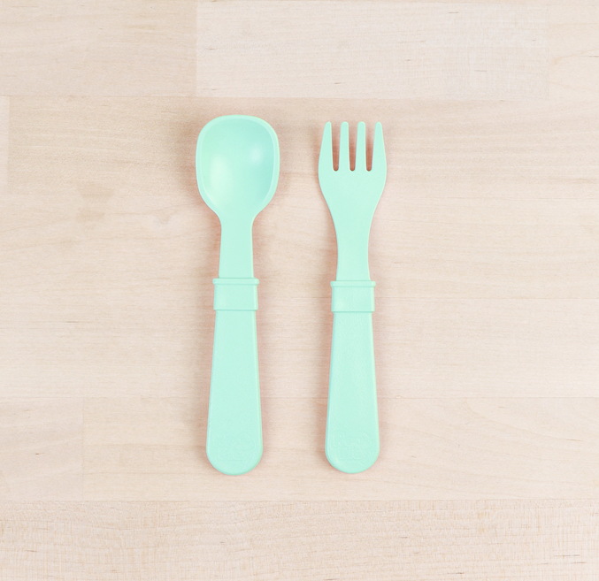 Replay, Toddler Utensil Fork and Spoon Set - Elegant Mommy