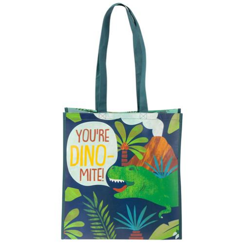 LARGE RECYCLED GIFT BAGS DINO - Elegant Mommy