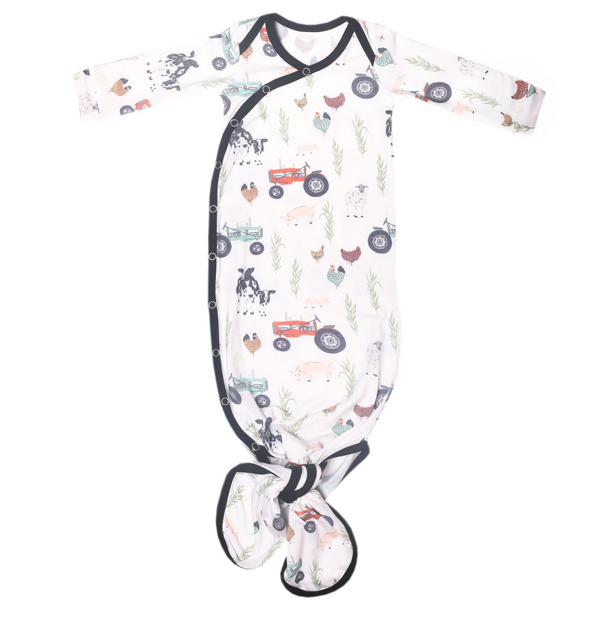 Jo Newborn Knotted Gown - Elegant Mommy