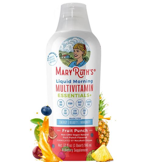 - Mary Ruth's  Liquid Morning Multivitamin Essentials+ Fruit Punch - Elegant Mommy