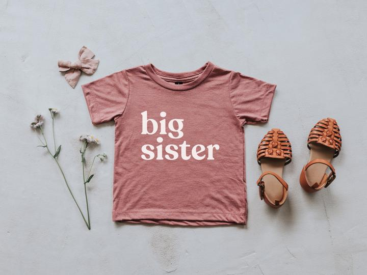Big Sister T-Shirt - Mauve - Elegant Mommy