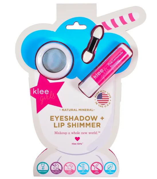Blue Baby Sparkles - Klee Girls Eyeshadow Lip Shimmer Set - Elegant Mommy