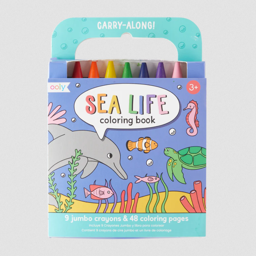 Carry-Along Coloring Book Sea Life - Elegant Mommy