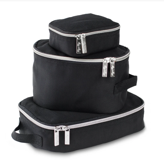 Itzy Ritzy Black & Silver Pack Like a Boss™ Diaper Bag Packing Cubes - Elegant Mommy