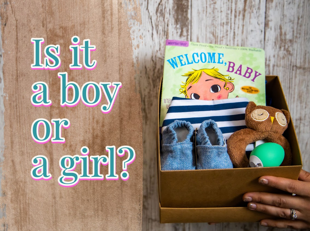 Gender Reveal Box- Is it a boy or a girl? - Elegant Mommy