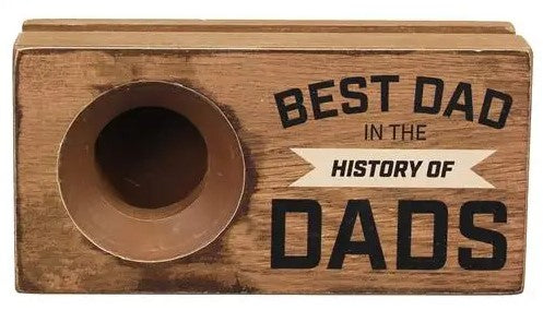 Wood Dad Phone Speaker Amplifier Box Stand- Best Dad - Elegant Mommy