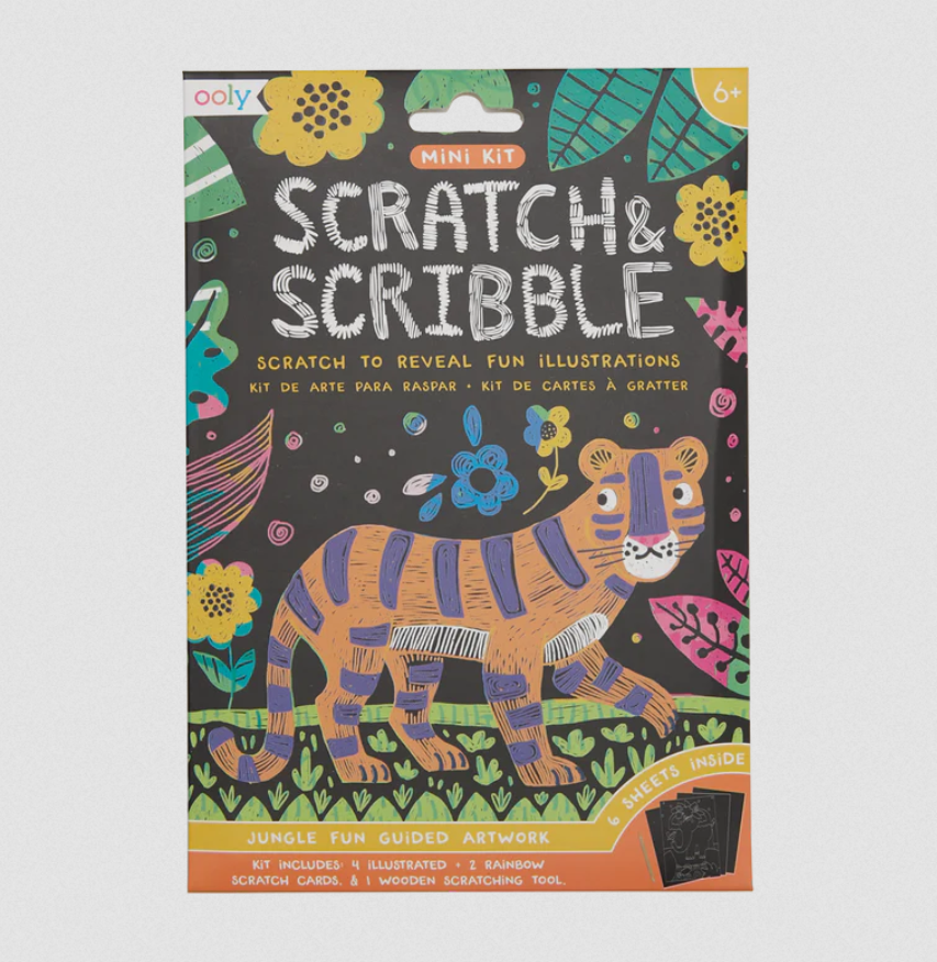 Mini Scratch & Scribble Art Kit: Jungle Fun - Elegant Mommy