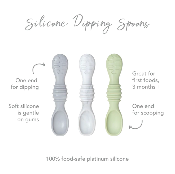 Silicone Dipping Spoons 3 Pack- Taffy - Elegant Mommy