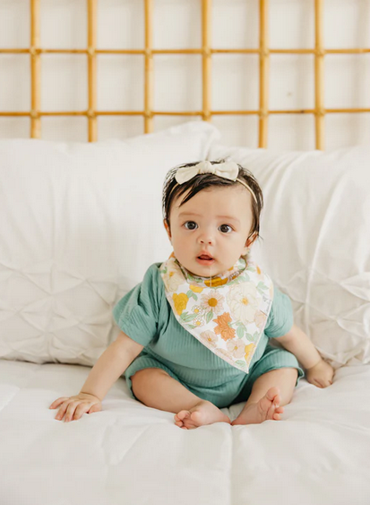 Blush Single Bandana Bib By Copper Pearl - Elegant Mommy