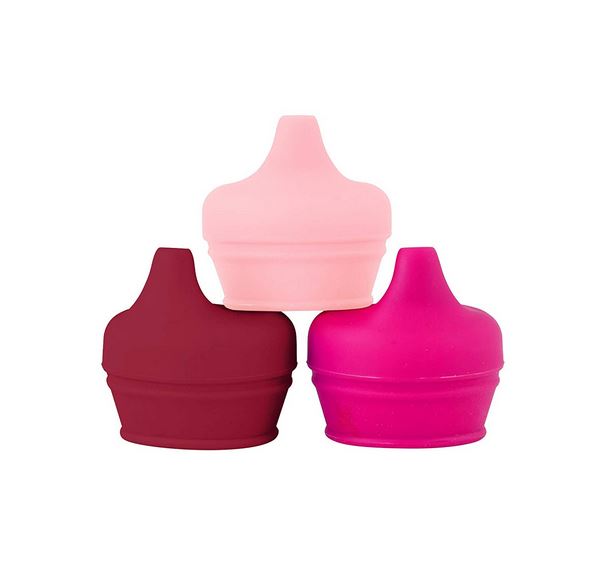 Boon Snug Spout 3 Pack Lids - Pink - Elegant Mommy