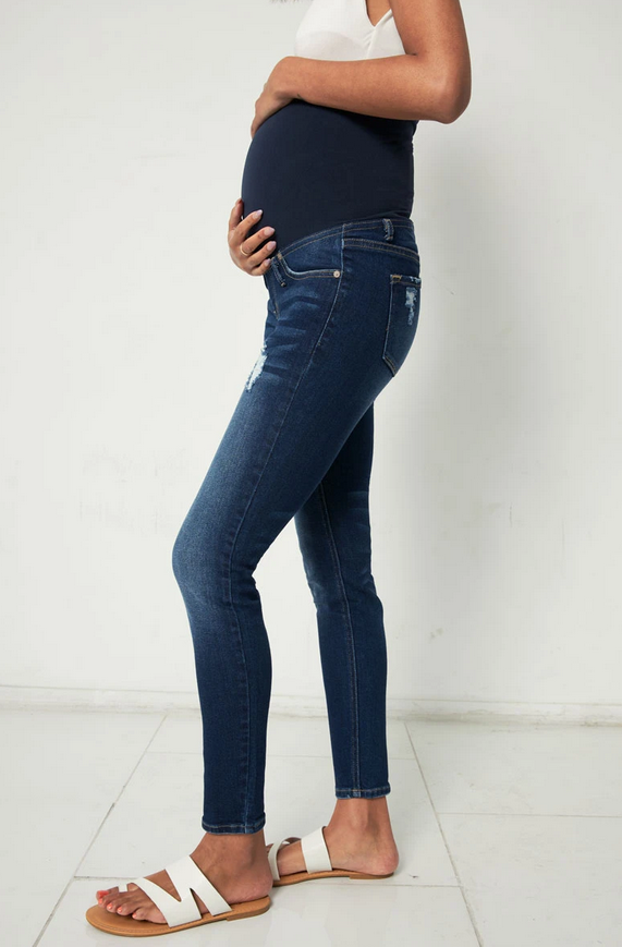 Kancan  Ashley Maternity Super Skinny Dark Jeans - Elegant Mommy
