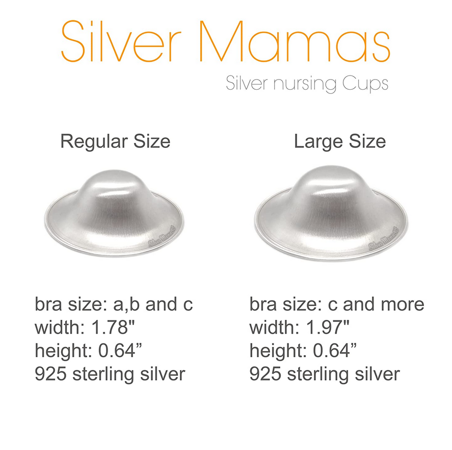 Silver Nursing Cups - Elegant Mommy